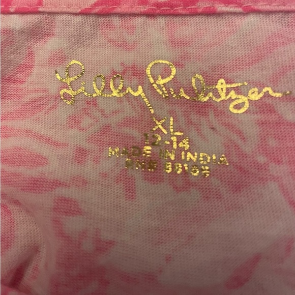 NWOT Lilly Pulitzer Mini Geanna Dress Tiered Pink/White Print Size - Picture 3 of 7